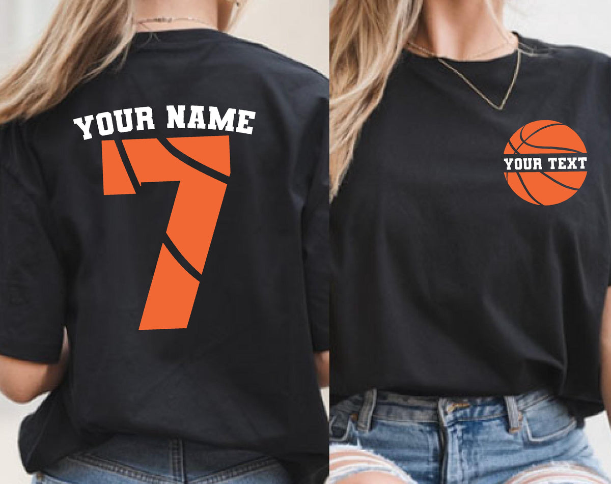 Custom Basketball T-Shirt, Personalized Name & Number, Team Shirt