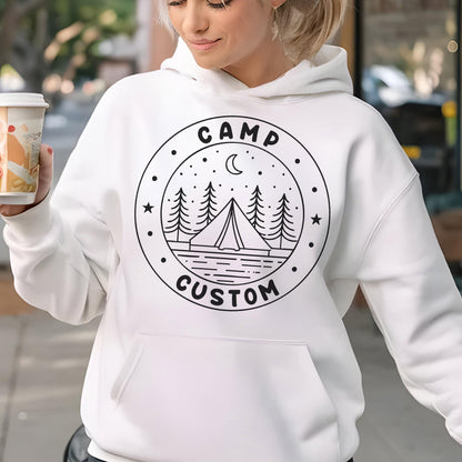 Custom Camping Trip Sweatshirt - Hoodie, Personalized Campfire Tent Top