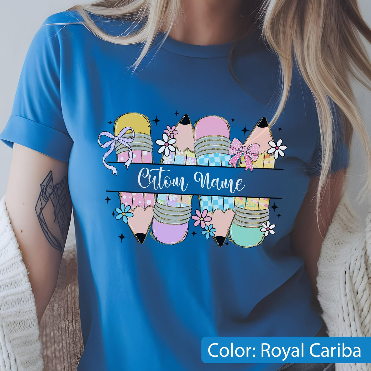 Comfort Colors Personalized Back to School Shirt, Custom Name Teacher Tee