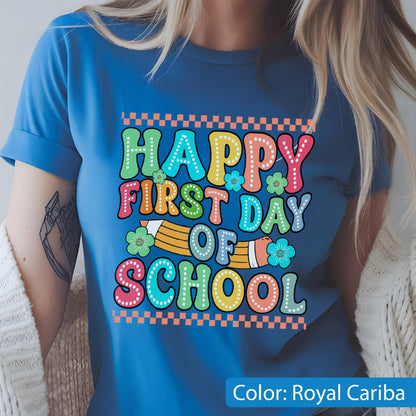 Comfort Colors First Day of School T-Shirt: Teacher Pencil Tee