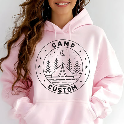 Custom Camping Trip Sweatshirt - Hoodie, Personalized Campfire Tent Top