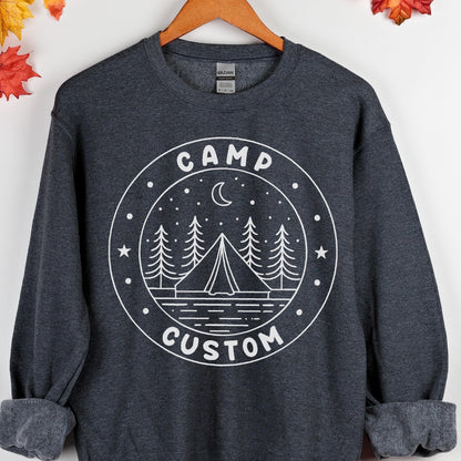 Custom Camping Trip Sweatshirt - Hoodie, Personalized Campfire Tent Top