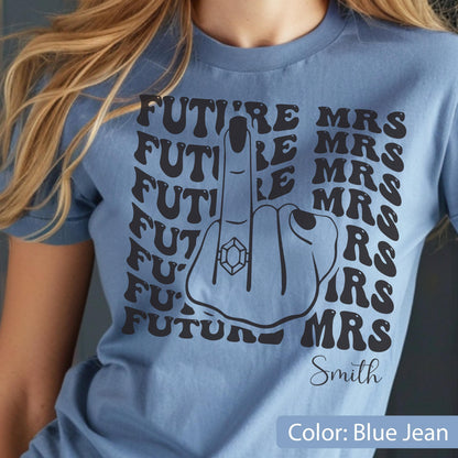 Comfort Colors Future Mrs. Shirt, Personalized Bride-to-Be Tee