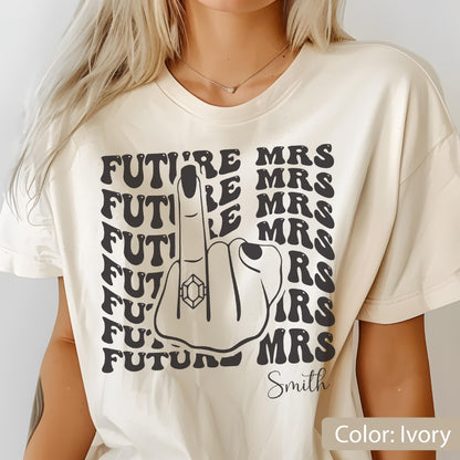Comfort Colors Future Mrs. Shirt, Personalized Bride-to-Be Tee