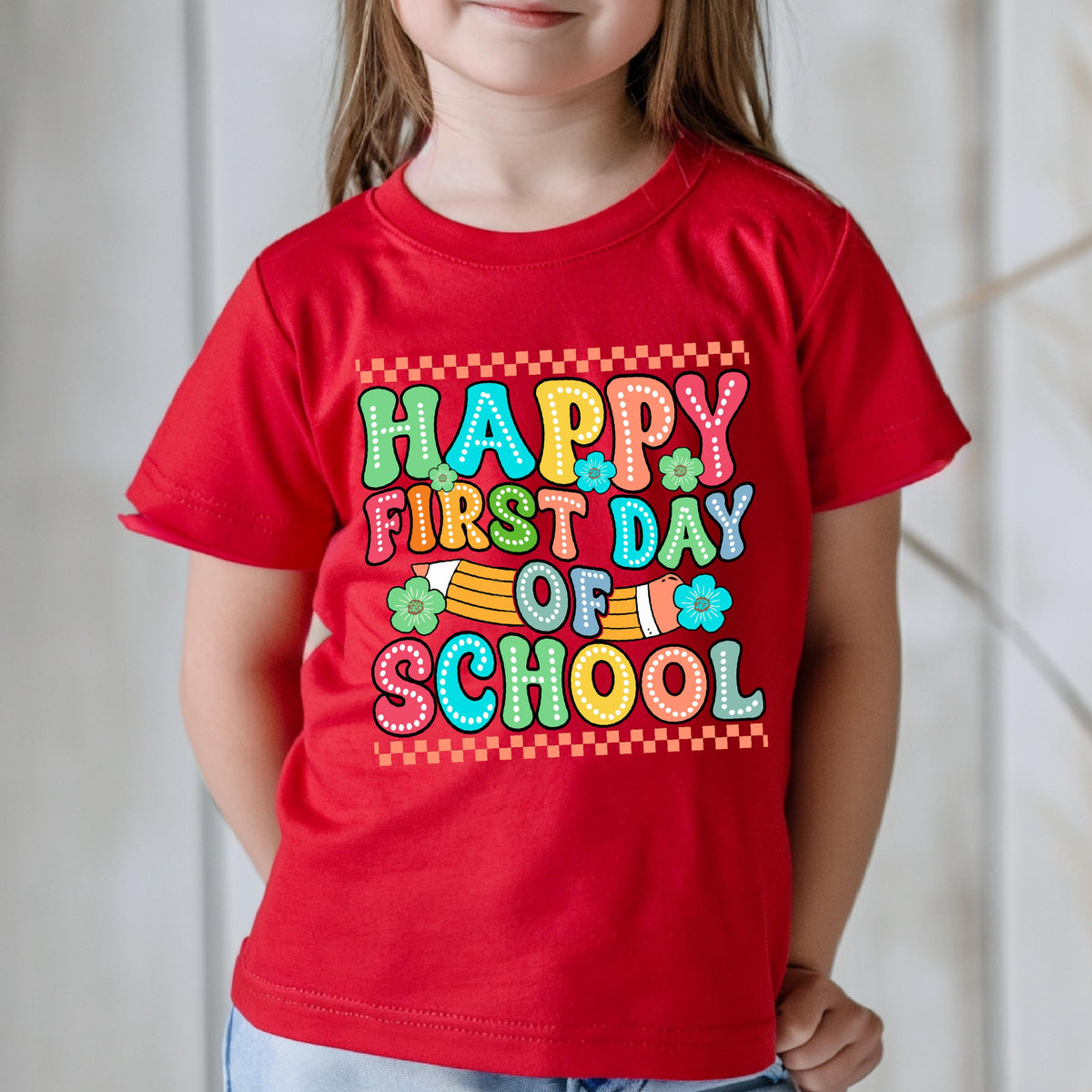 Happy First Day of School Shirt, Back to School T-Shirt, Student Inspirational, Cute School, Preschool Kindergarten Shirts, Boys Girls Tee