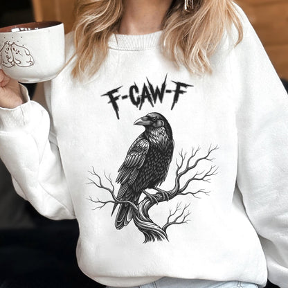 Gothic Crow Sweatshirt - Hoodie, Funny Raven Halloween Top, Dark Art Sweat