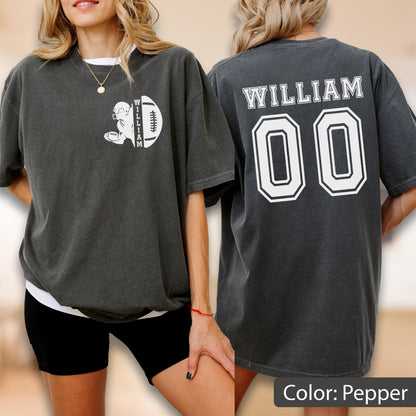 Comfort Colors Custom Football Shirt: Personalized Game Day Tee