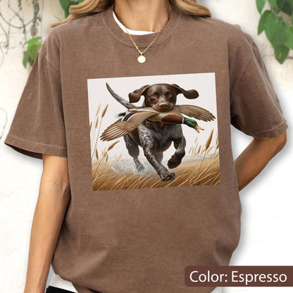 Comfort Colors Hunting Dog T-Shirt: Retriever Graphic Tee, Outdoorsman Gift