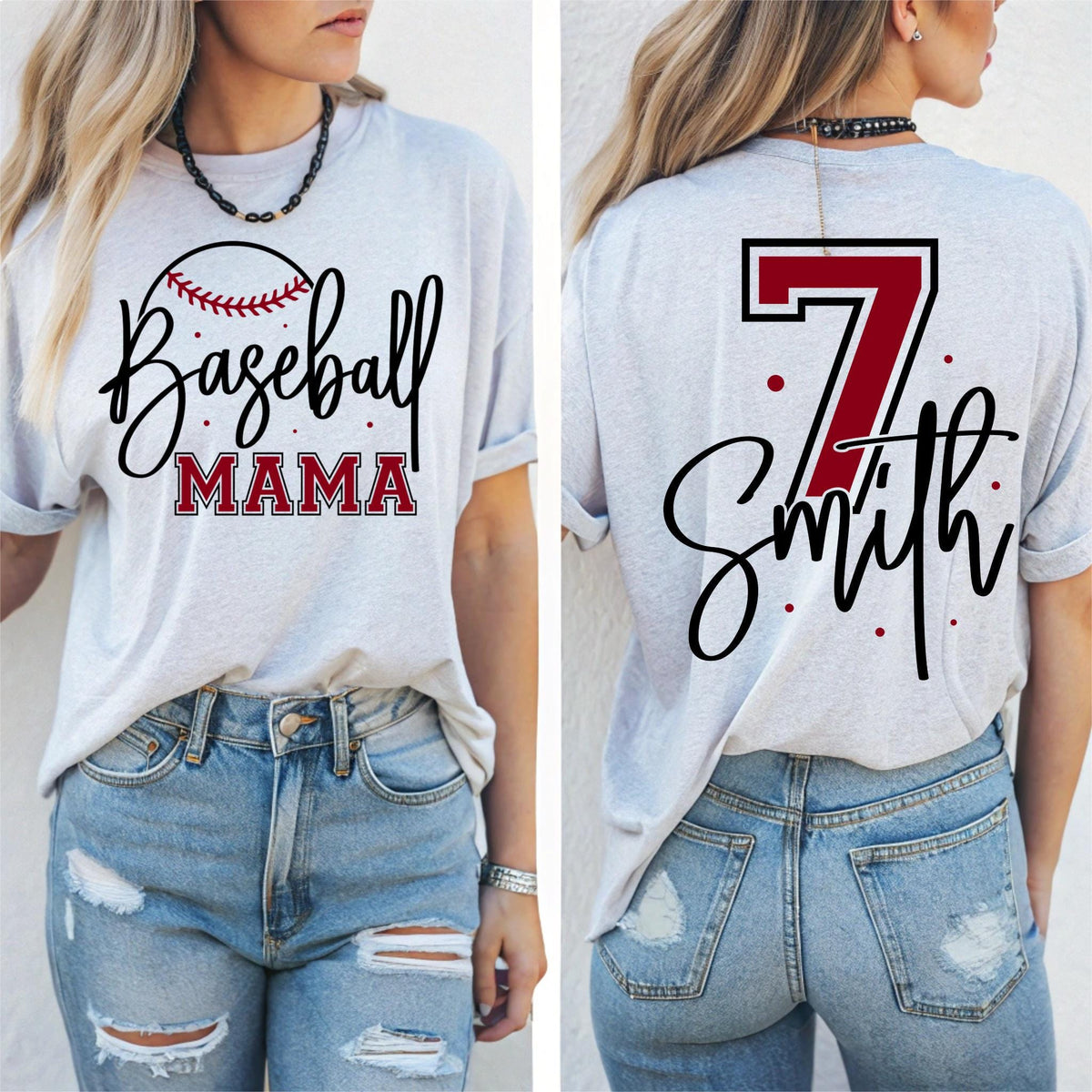 Custom Baseball Mom Shirt – Personalized Senior Baseball Mama Tee