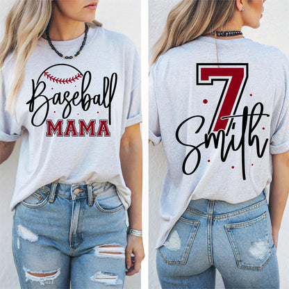 Custom Baseball Mom Shirt – Personalized Senior Baseball Mama Tee
