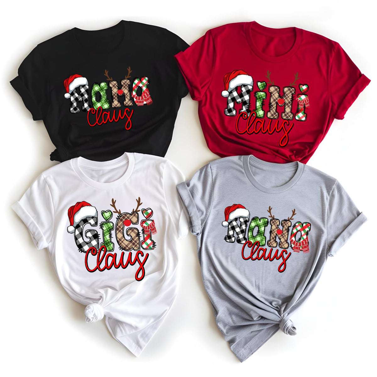 Christmas Nana Shirt, Gigi Claus Tee, Mimi Christmas Tee, Mama Claus Shirt, Holiday Gift Shirt for Grandma
