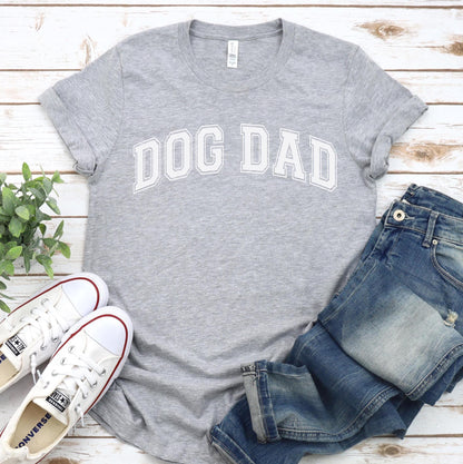 Dog Dad Varsity Tee, Retro Pet Lover Shirt