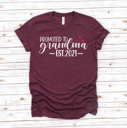 Personalized Grandma Est. T-Shirt, Pregnancy Reveal Tee, Mother's Day Gift
