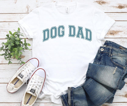 Dog Dad Varsity Tee, Retro Pet Lover Shirt