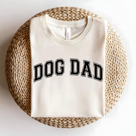 Dog Dad Varsity Tee, Retro Pet Lover Shirt