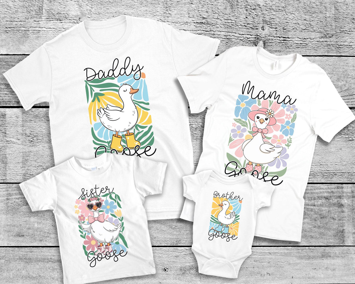 Goose Family Matching Shirts – Mama Goose, Daddy Goose, Sister Goose, Brother Goose – Custom Family Tees – All Sizes & Years Available