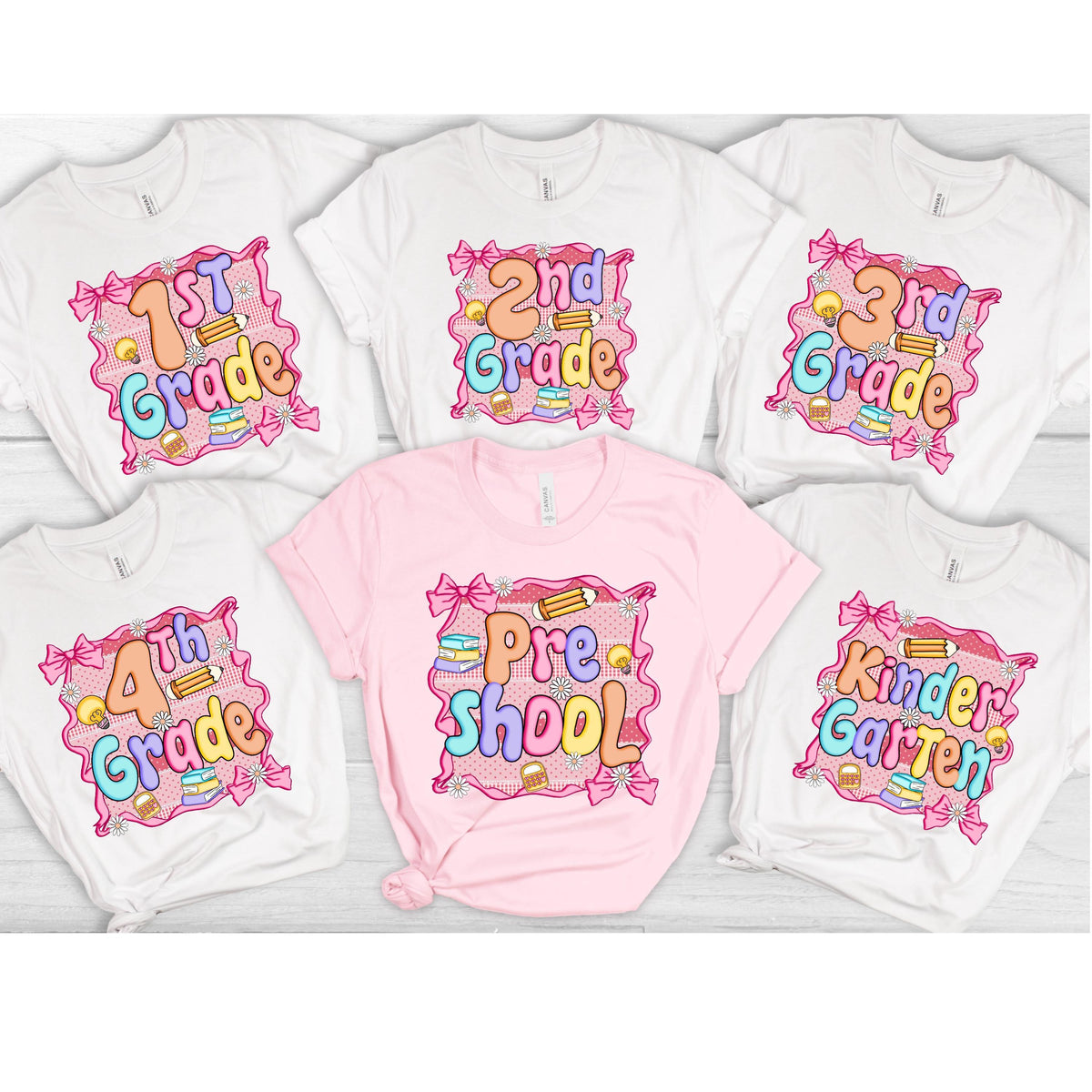 Coquette Teacher First Day of School Shirt, Preppy Bow Grade Level Tee, Back to School Teacher/Student Gift, Cute Elementary Teacher T-Shirt