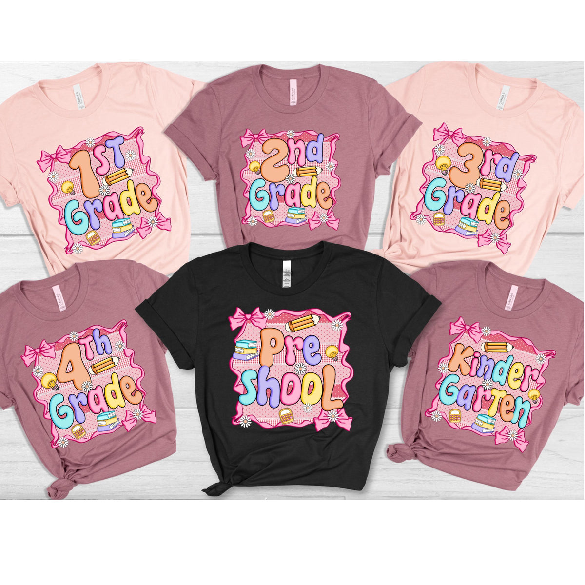 Coquette Teacher First Day of School Shirt, Preppy Bow Grade Level Tee, Back to School Teacher/Student Gift, Cute Elementary Teacher T-Shirt