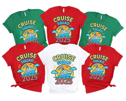 Custom Cruise Squad 2025 Shirt, Family Cruise Trip Tee, Matching Cruise Shirts for Friends & Family, Vacation Group Shirt, Cruise Season Tee