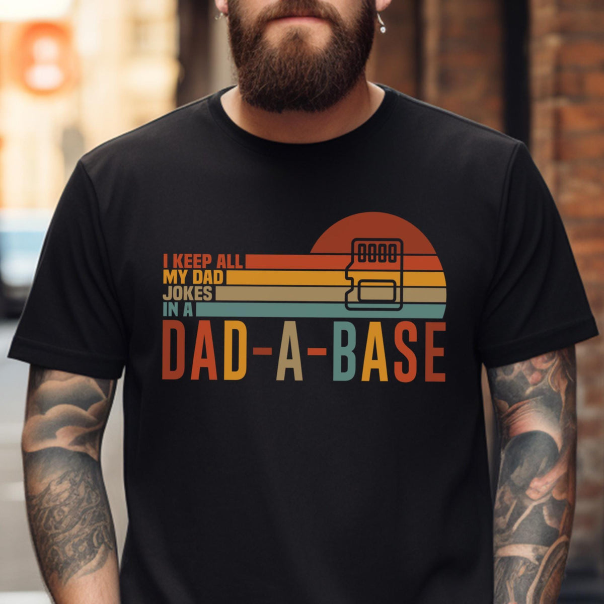 I Keep All My Dad Jokes in a Dad-a-Base Shirt, New Dad Tee, Funny Daddy Shirt, Father’s Day Gift, Best Dad Tee, Gift for Him