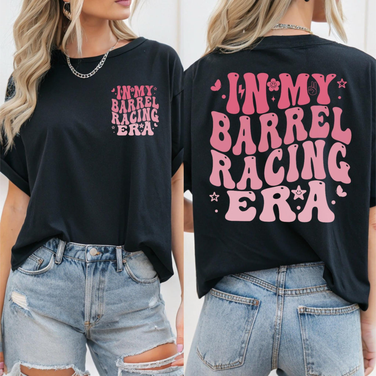 In My Barrel Racer Mom Era Shirt, Western Riding Tee, Cowgirl Tee, Barrel Racing Mom Shirt, Reining Shirt, Rodeo Mom Gift