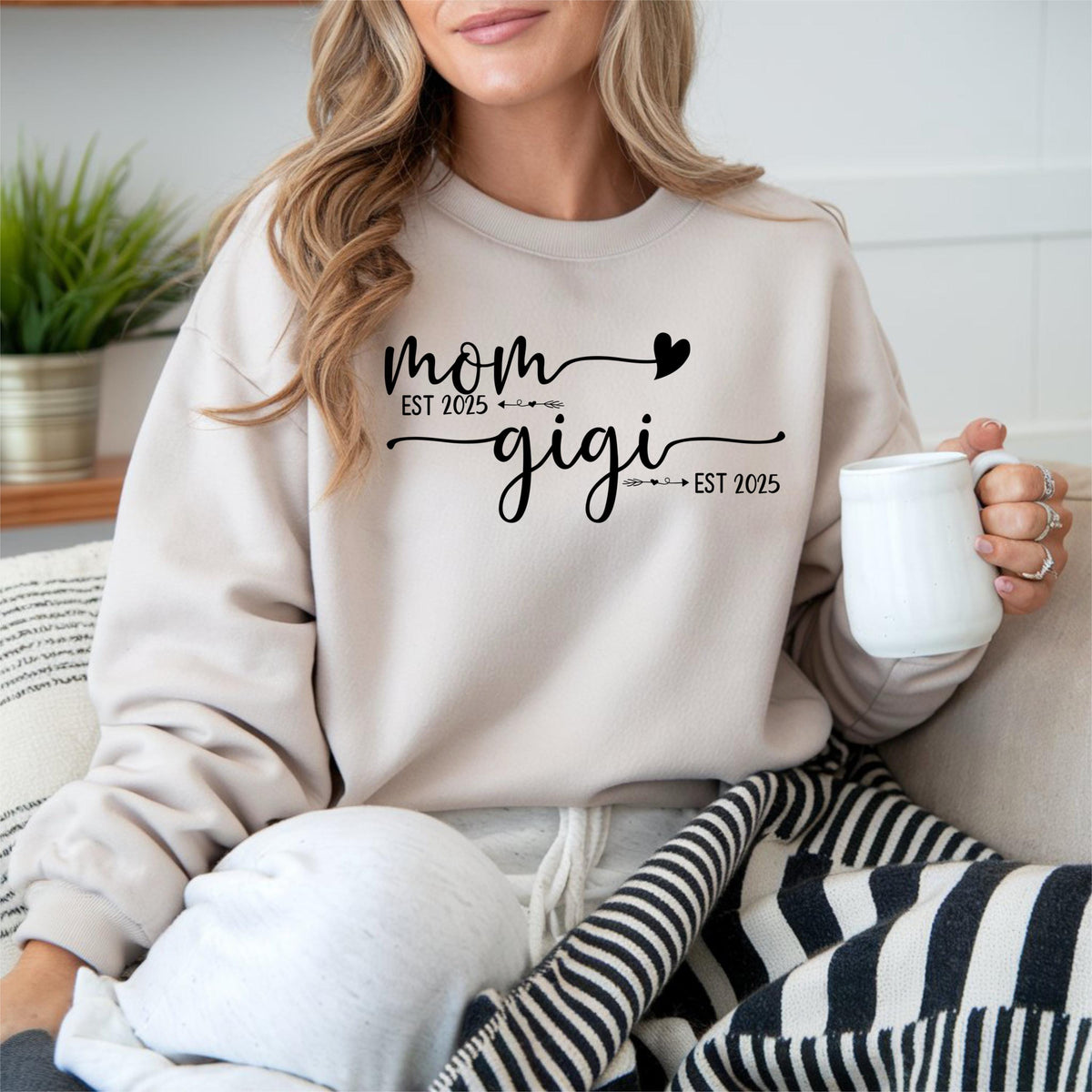 Personalized Grandma Est. Sweatshirt: Custom Mother's Day Tee
