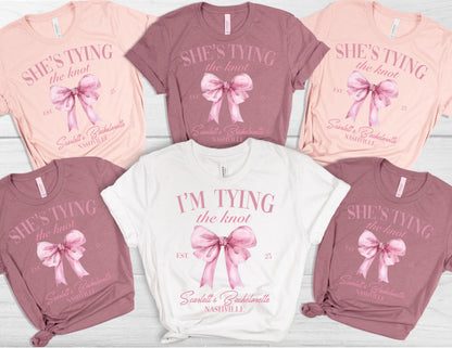 Tying the Knot Tee: Bachelorette Party Bridal Shirt