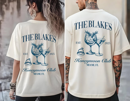 Custom Honeymoon Club Shirt: Mr & Mrs Matching Newlywed Tee