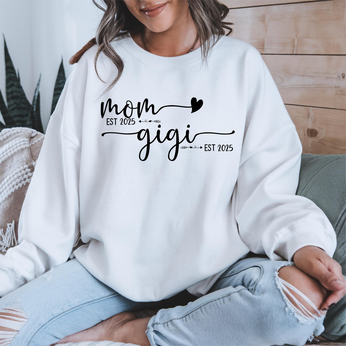 Personalized Grandma Est. Sweatshirt: Custom Mother's Day Tee
