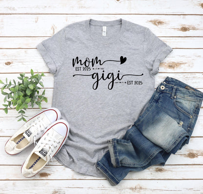 Personalized Grandma Est. Sweatshirt: Custom Mother's Day Tee