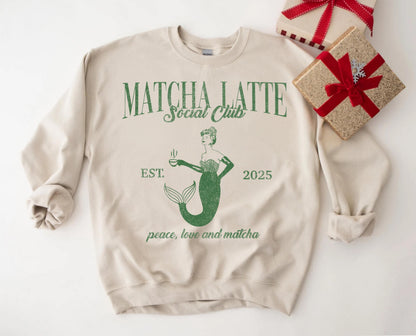 Matcha Latte Club Sweatshirt: Mermaid Iced Coffee Tee