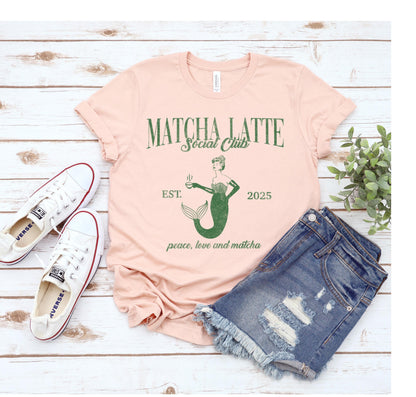 Matcha Latte Club Sweatshirt: Mermaid Iced Coffee Tee