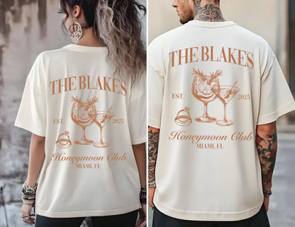 Custom Honeymoon Club Shirt: Mr & Mrs Matching Newlywed Tee