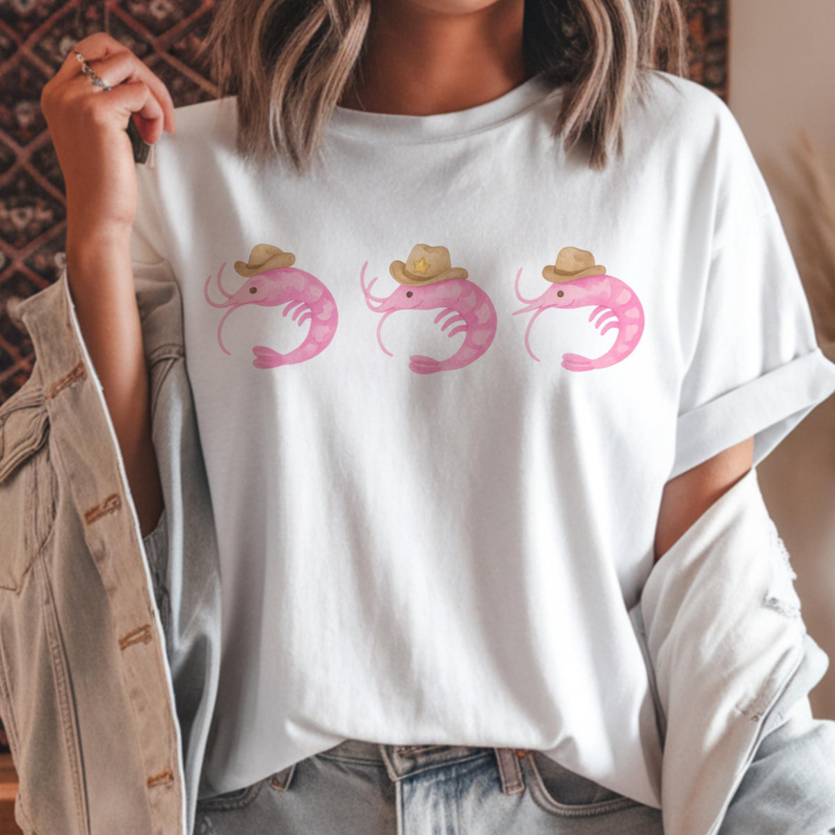 Shrimp Sheriff T-Shirt: Funny Graphic Tee, Quirky Gift