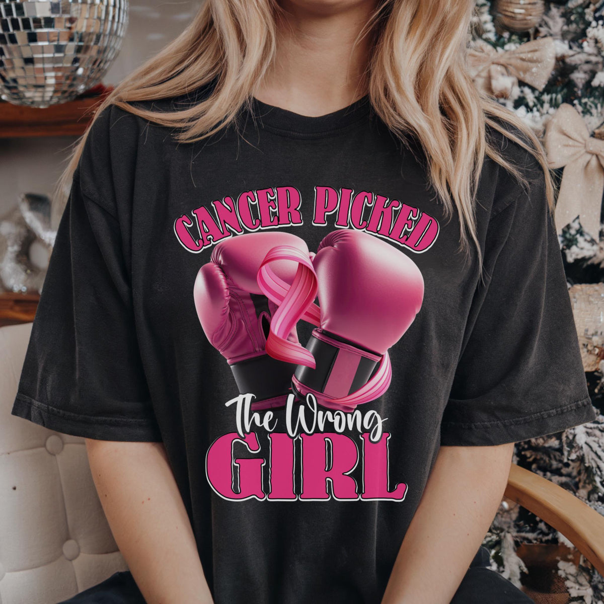Cancer Picked the Wrong Girl Shirt: Breast Cancer Awareness Tee