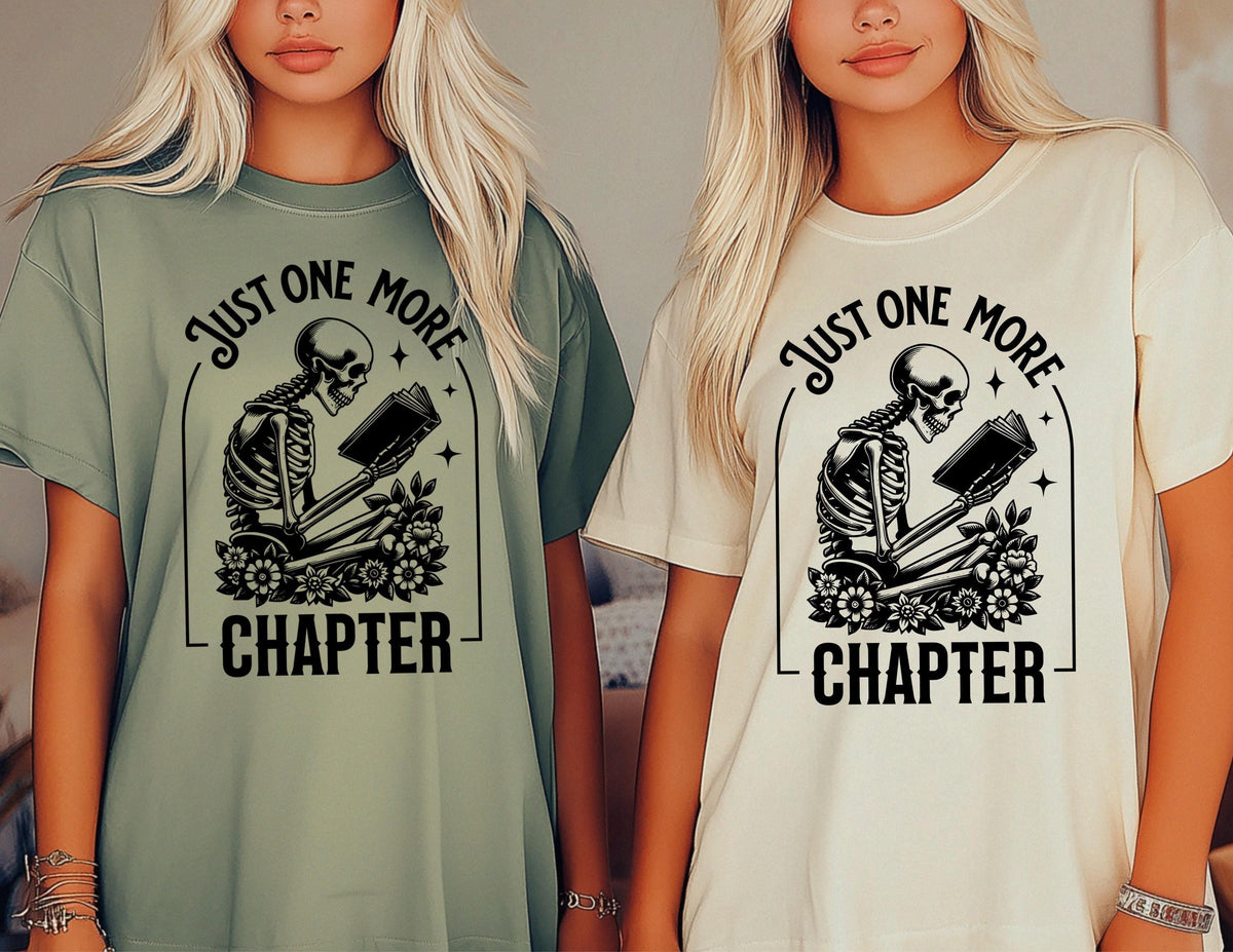 Just One More Chapter Shirt, Bookworm Tee, Floral Book Lover Shirt, Reading Teacher Tee, Book Club Gift, Librarian Shirt