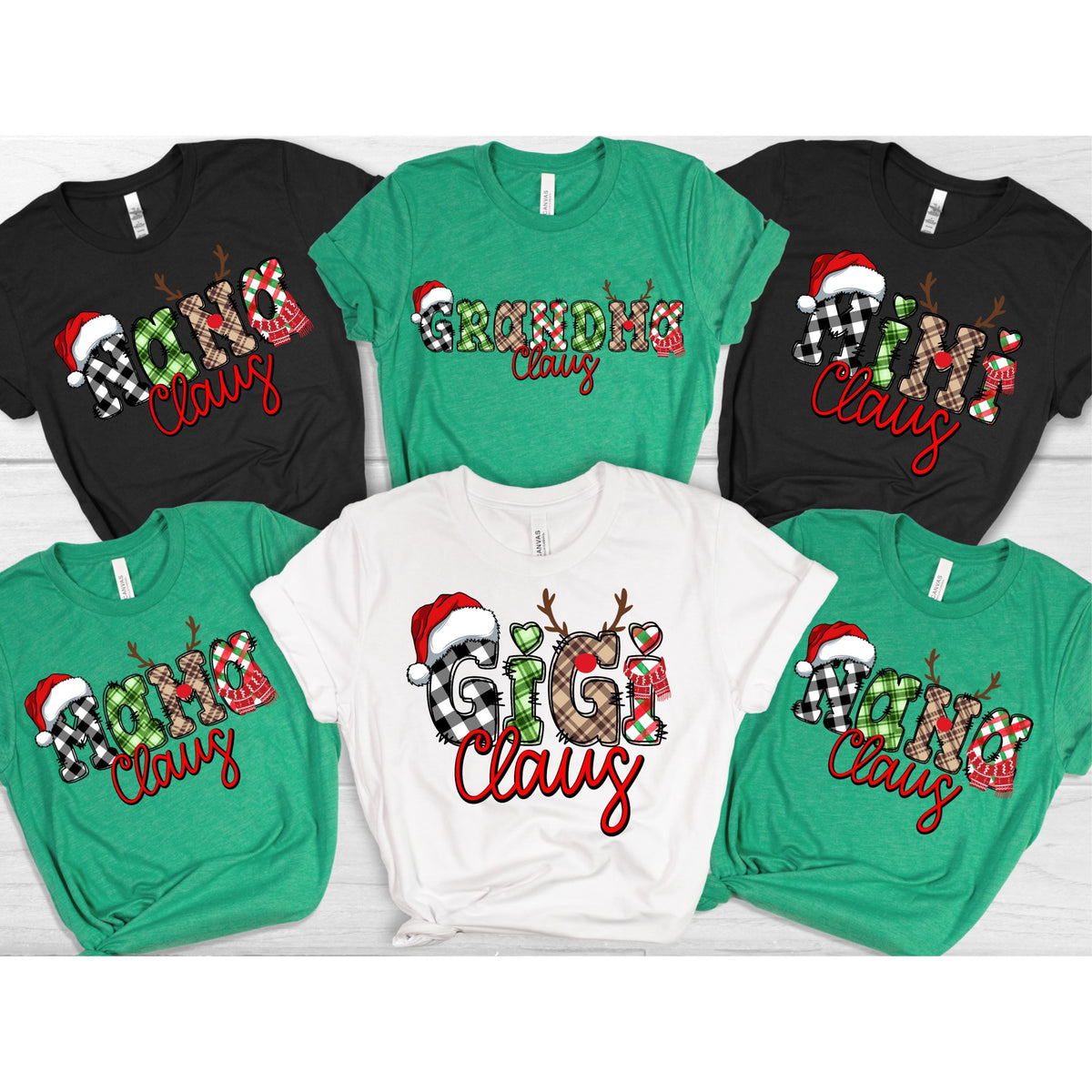Christmas Nana Shirt, Gigi Claus Tee, Mimi Christmas Tee, Mama Claus Shirt, Holiday Gift Shirt for Grandma