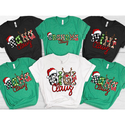 Christmas Nana Shirt, Gigi Claus Tee, Mimi Christmas Tee, Mama Claus Shirt, Holiday Gift Shirt for Grandma