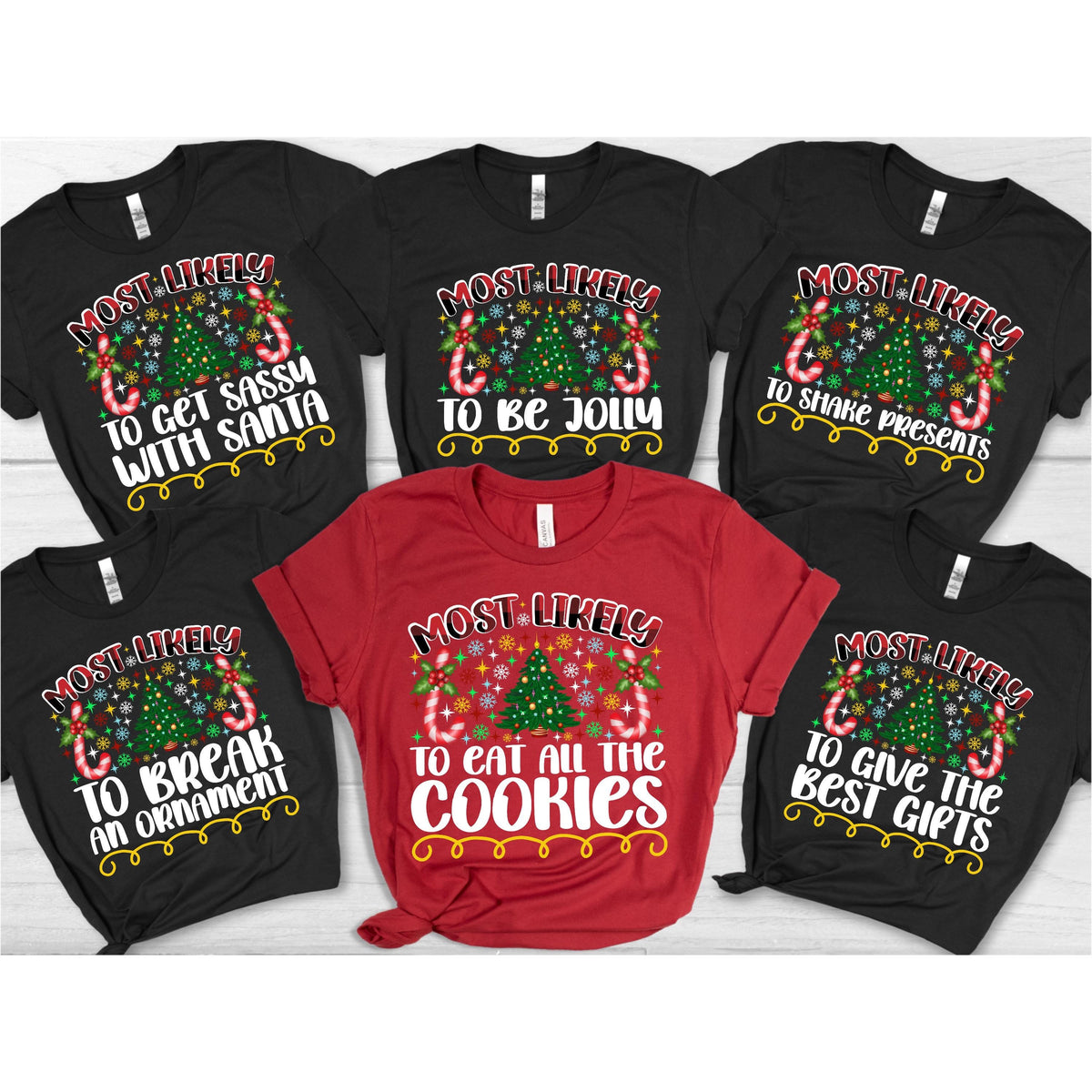 Most Likely To Christmas Shirt – Funny Xmas Tee, Family Pajama Tee, Holiday Shirt, Matching Christmas Crew Shirt