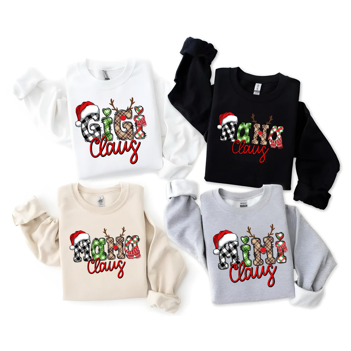 Christmas Nana Shirt, Gigi Claus Tee, Mimi Christmas Tee, Mama Claus Shirt, Holiday Gift Shirt for Grandma