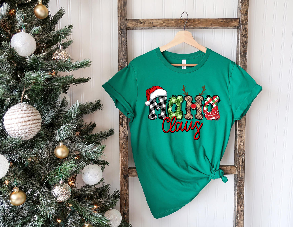Christmas Nana Shirt, Gigi Claus Tee, Mimi Christmas Tee, Mama Claus Shirt, Holiday Gift Shirt for Grandma