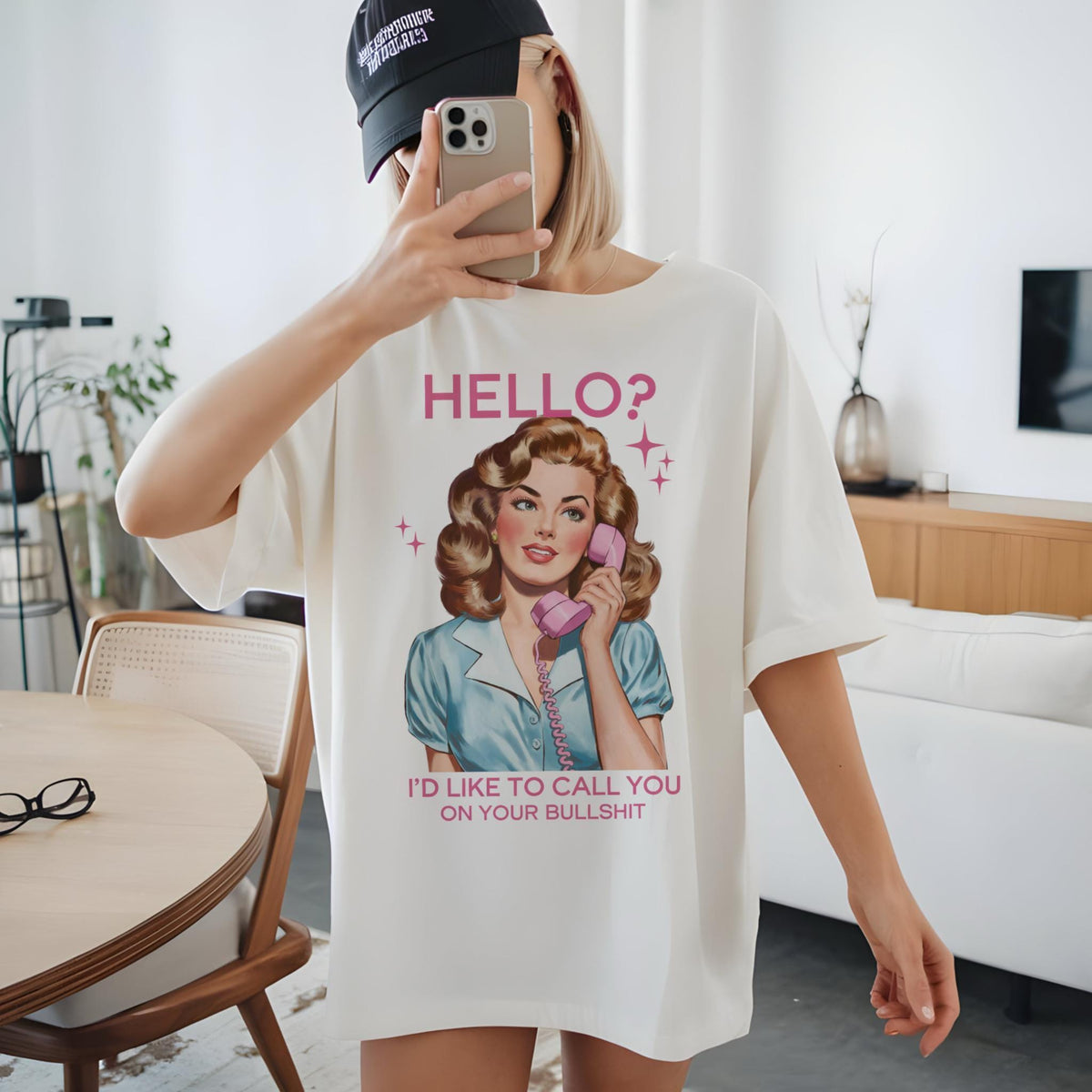 Funny Retro Housewife Shirt, Vintage Graphic Tee, Sarcastic Bullshit Tee, 1900s Humor Shirt, Gift for Friend Shirt