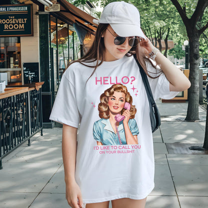 Funny Retro Housewife Shirt, Vintage Graphic Tee, Sarcastic Bullshit Tee, 1900s Humor Shirt, Gift for Friend Shirt