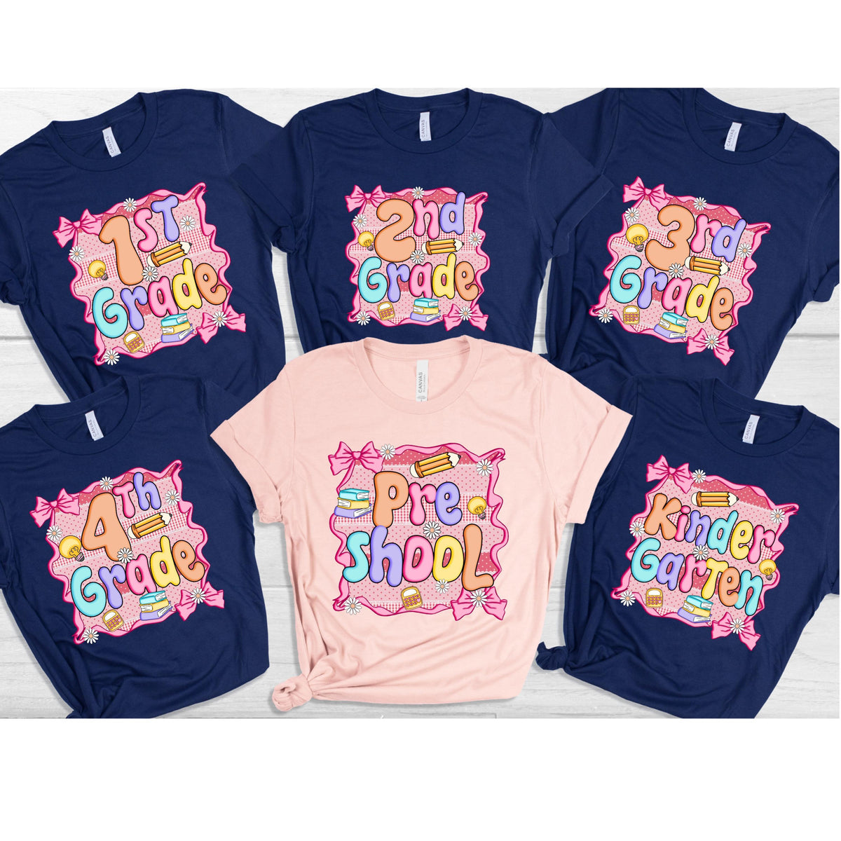 Coquette Teacher First Day of School Shirt, Preppy Bow Grade Level Tee, Back to School Teacher/Student Gift, Cute Elementary Teacher T-Shirt