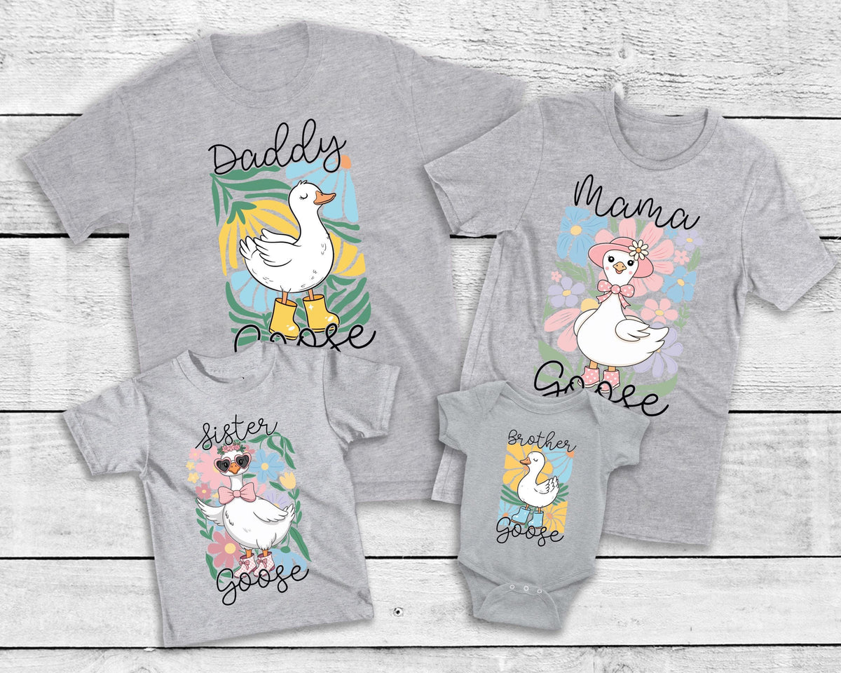 Goose Family Matching Shirts – Mama Goose, Daddy Goose, Sister Goose, Brother Goose – Custom Family Tees – All Sizes & Years Available