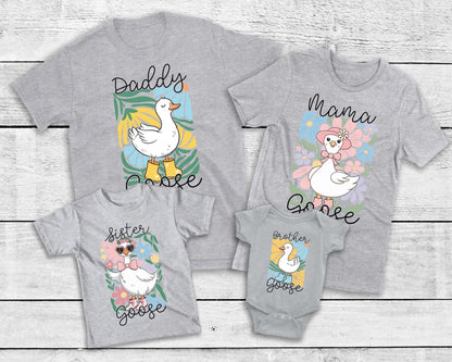 Goose Family Matching Shirts – Mama Goose, Daddy Goose, Sister Goose, Brother Goose – Custom Family Tees – All Sizes & Years Available