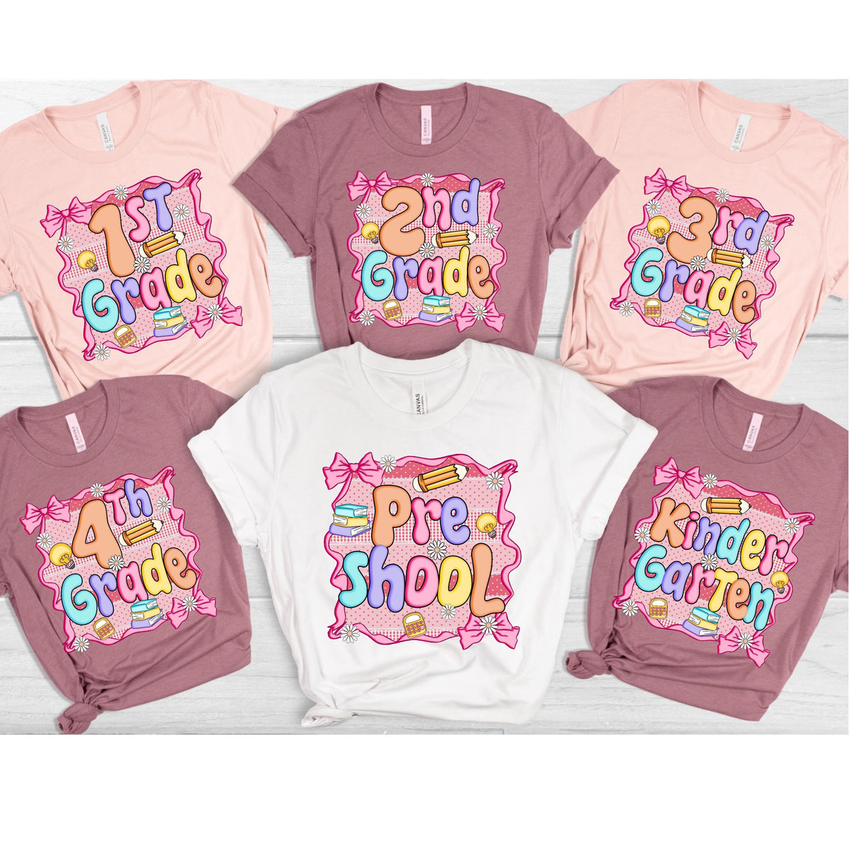 Coquette Teacher First Day of School Shirt, Preppy Bow Grade Level Tee, Back to School Teacher/Student Gift, Cute Elementary Teacher T-Shirt