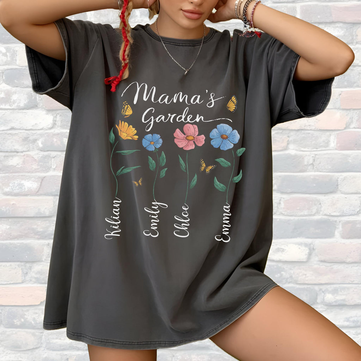 Mama’s Garden Shirt – Custom Birth Flower Tee, Mother's Day Tee, Mom's Garden Shirt, Personalized Gift for Her