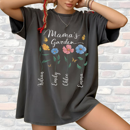 Mama’s Garden Shirt – Custom Birth Flower Tee, Mother's Day Tee, Mom's Garden Shirt, Personalized Gift for Her