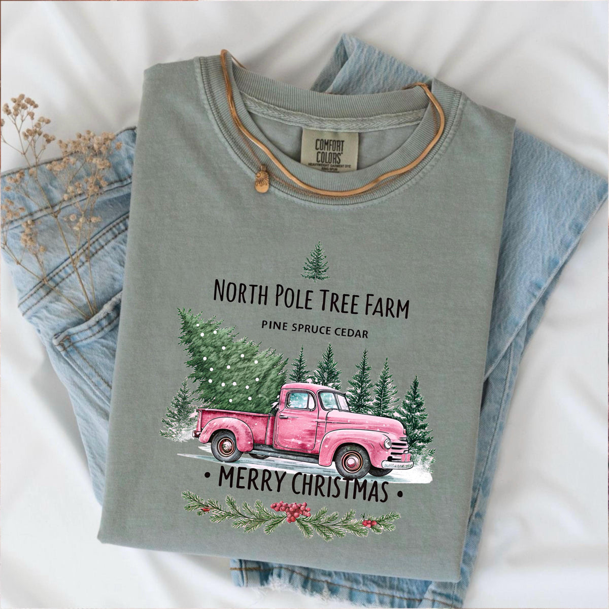 North Pole Christmas Shirt, Tree Farm Tee, Xmas Party Tee, North Pole Lover Shirt, Holiday Gift Shirt